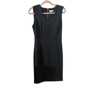 CALVIN KLEIN, SIZE 10, BLACK DRESS, HORSESHOE NECK